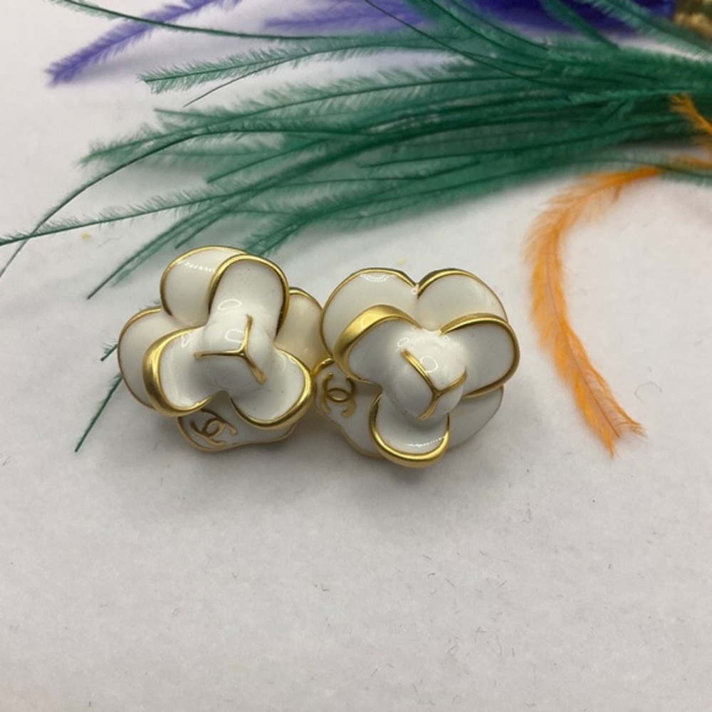 Camelia flower earrings